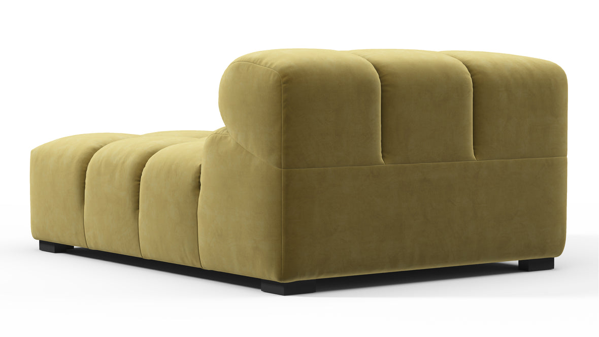 Tufty - Tufty Module, Left Corner Half, Olive Gold Velvet