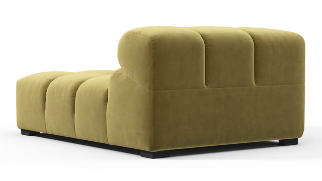 Tufty - Tufty Module, Left Corner Half, Olive Gold Velvet