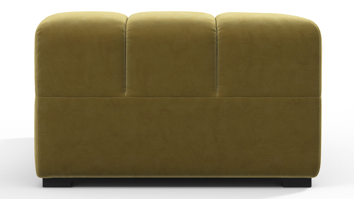 Tufty - Tufty Module, Left Corner Half, Olive Gold Velvet