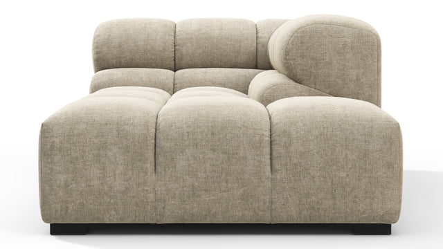 Tufty - Tufty Module, Right Corner Half, Beige Gray Chenille