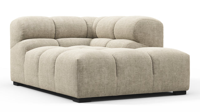 Tufty - Tufty Module, Right Corner Half, Beige Gray Chenille