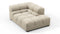Tufty - Tufty Module, Right Corner Half, Beige Gray Chenille