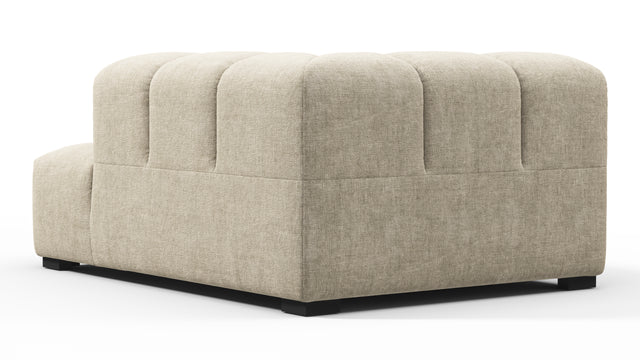 Tufty - Tufty Module, Right Corner Half, Beige Gray Chenille