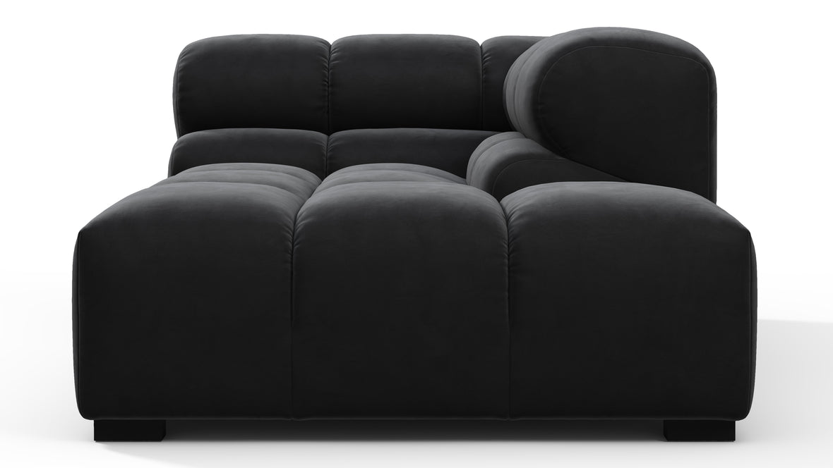 Tufty - Tufty Module, Right Corner Half, Black Velvet