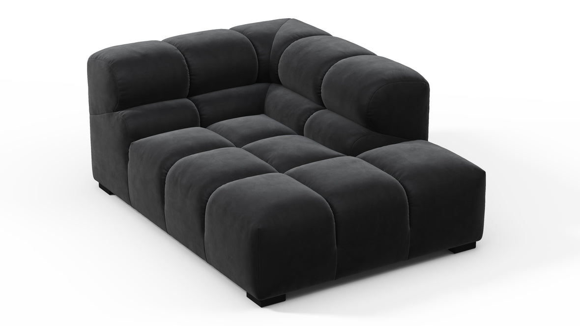 Tufty - Tufty Module, Right Corner Half, Black Velvet