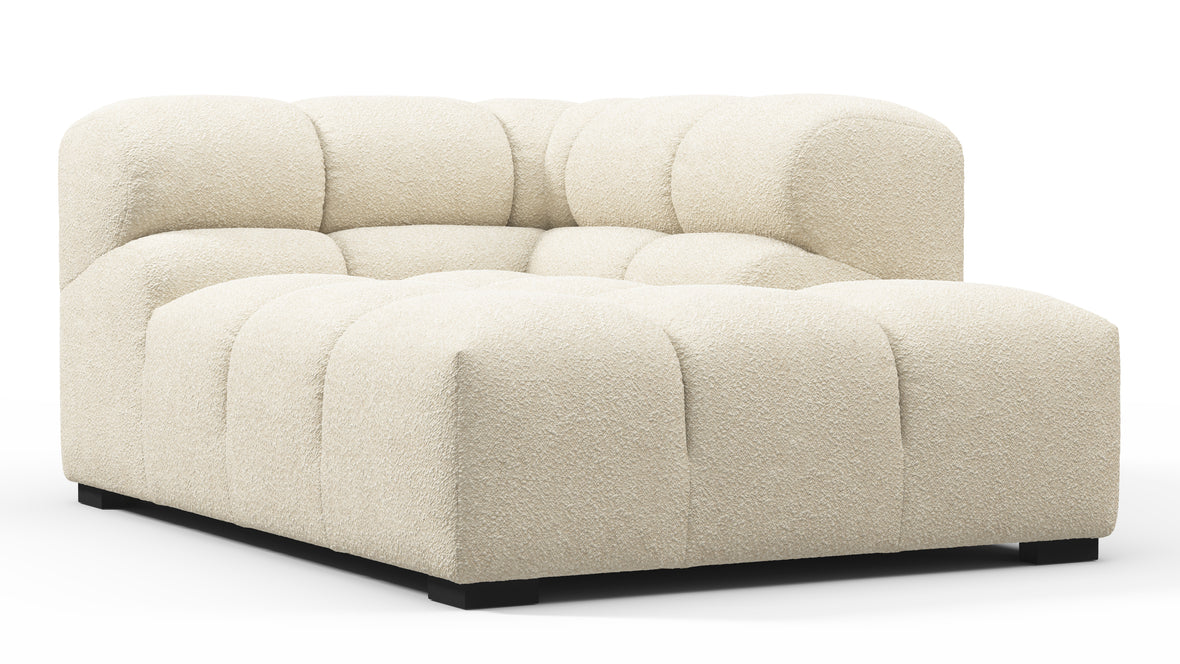 Tufty - Tufty Module, Right Corner Half, Eggshell Boucle