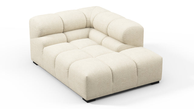 Tufty - Tufty Module, Right Corner Half, Eggshell Boucle