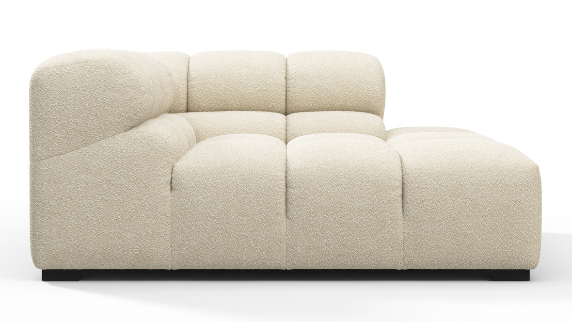 Tufty - Tufty Module, Right Corner Half, Eggshell Boucle