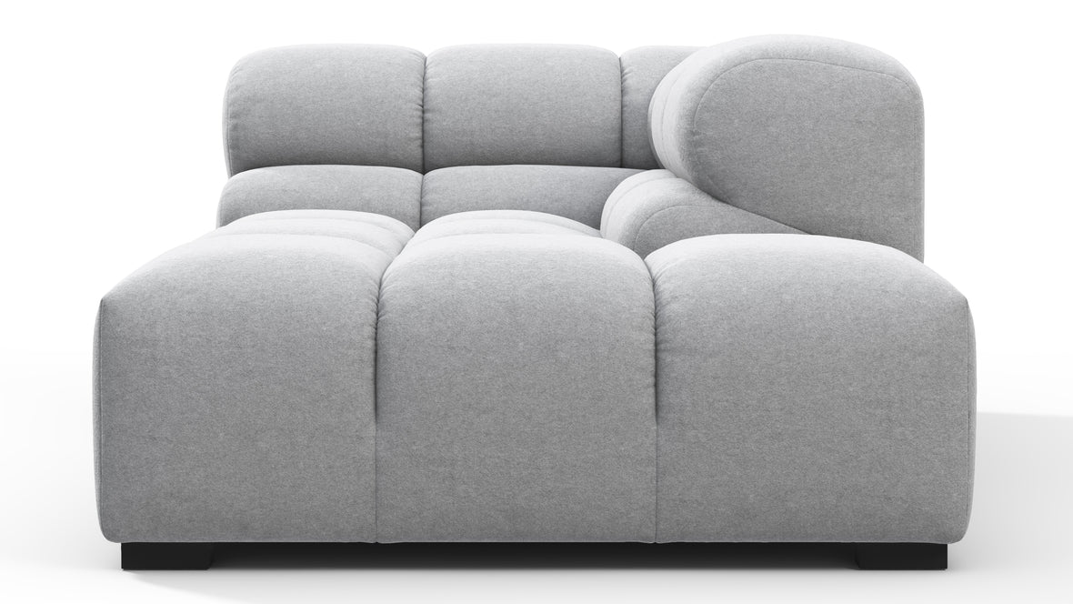 Tufty - Tufty Module, Right Corner Half, Light Gray Wool