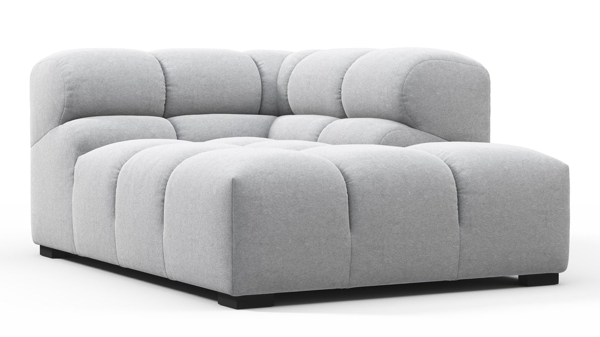 Tufty - Tufty Module, Right Corner Half, Light Gray Wool