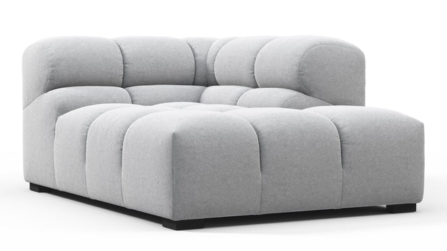 Tufty - Tufty Module, Right Corner Half, Light Gray Wool