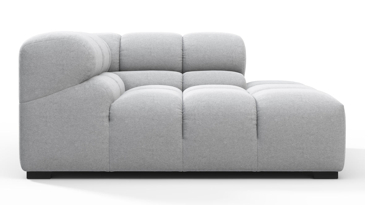 Tufty - Tufty Module, Right Corner Half, Light Gray Wool