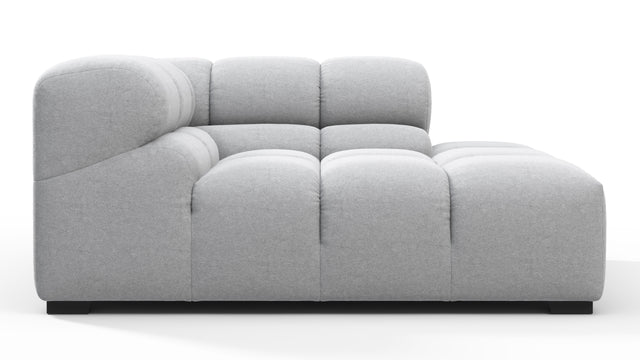 Tufty - Tufty Module, Right Corner Half, Light Gray Wool