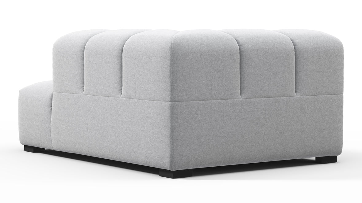 Tufty - Tufty Module, Right Corner Half, Light Gray Wool