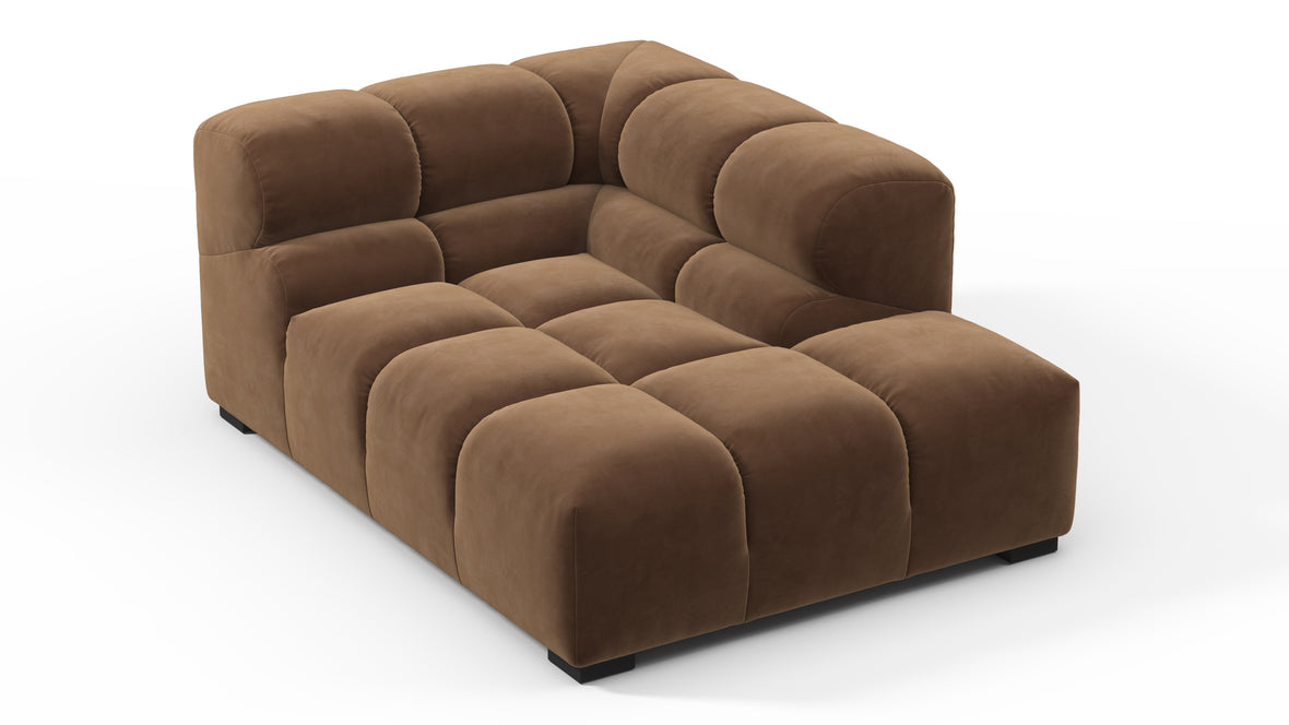 Tufty - Tufty Module, Right Corner Half, Mocha Velvet