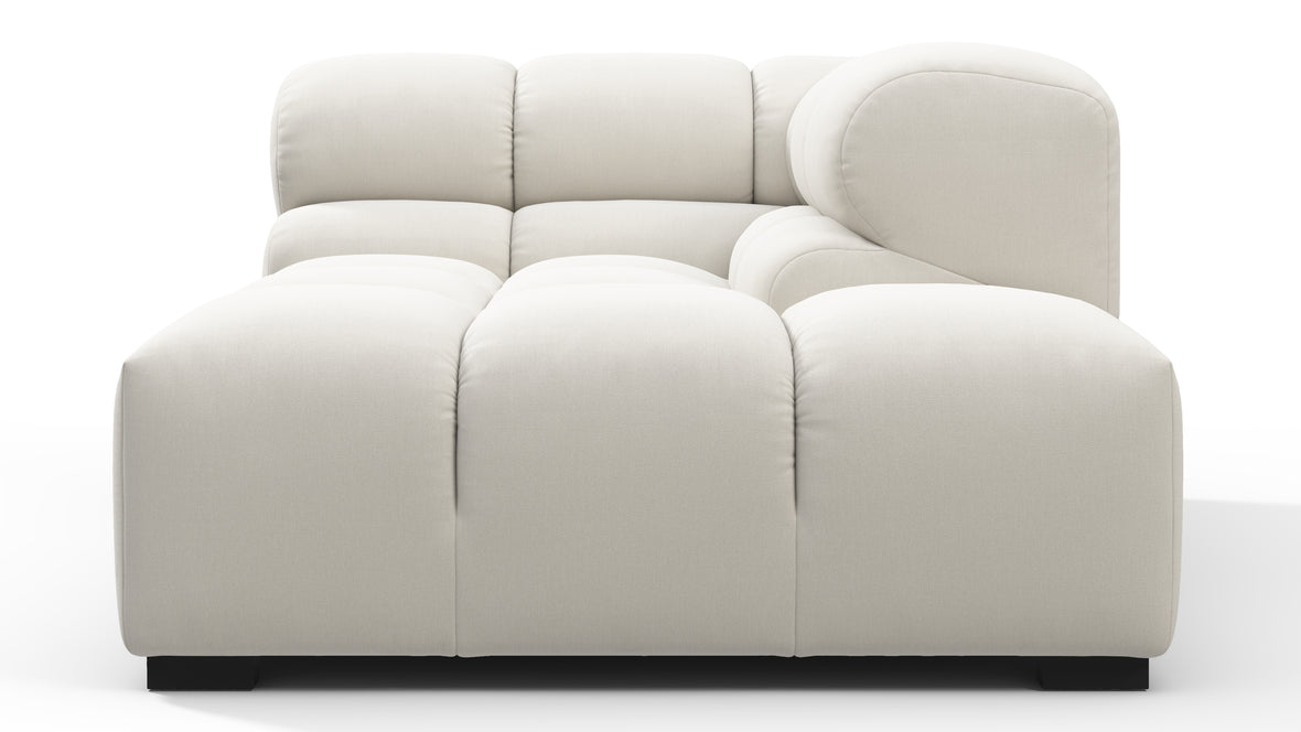 Tufty - Tufty Module, Right Corner Half, Oatmeal Brushed Weave