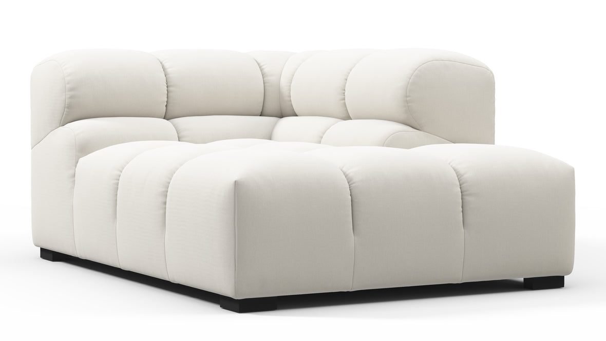 Tufty - Tufty Module, Right Corner Half, Oatmeal Brushed Weave