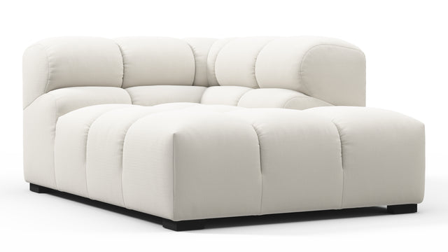 Tufty - Tufty Module, Right Corner Half, Oatmeal Brushed Weave