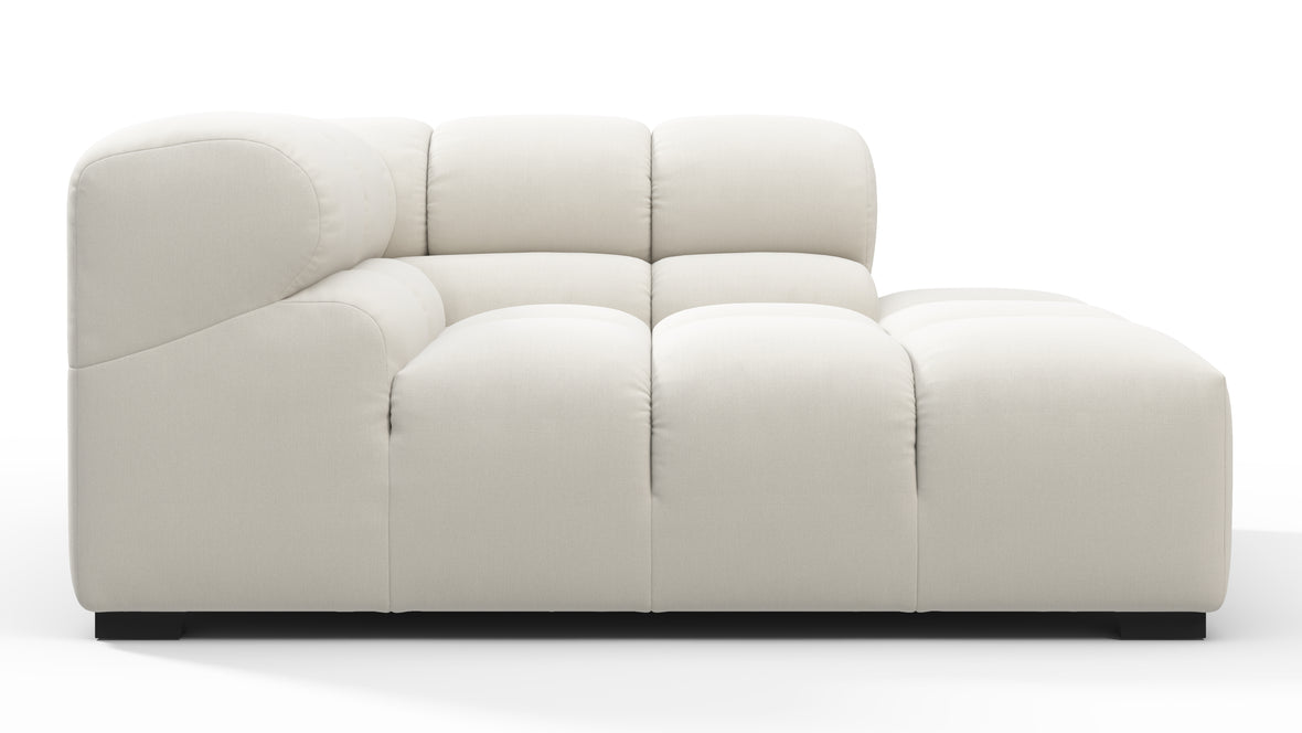 Tufty - Tufty Module, Right Corner Half, Oatmeal Brushed Weave