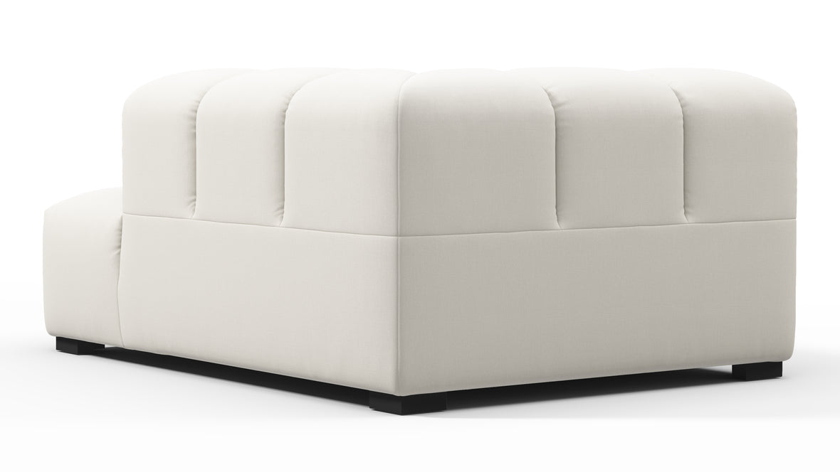Tufty - Tufty Module, Right Corner Half, Oatmeal Brushed Weave