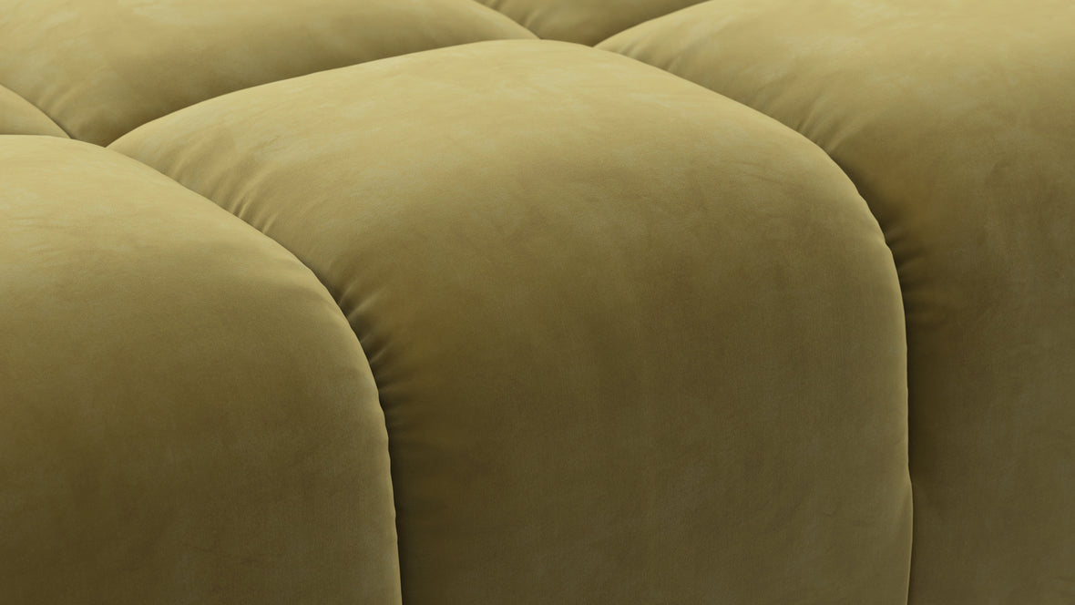 Tufty - Tufty Module, Right Corner Half, Olive Gold Velvet
