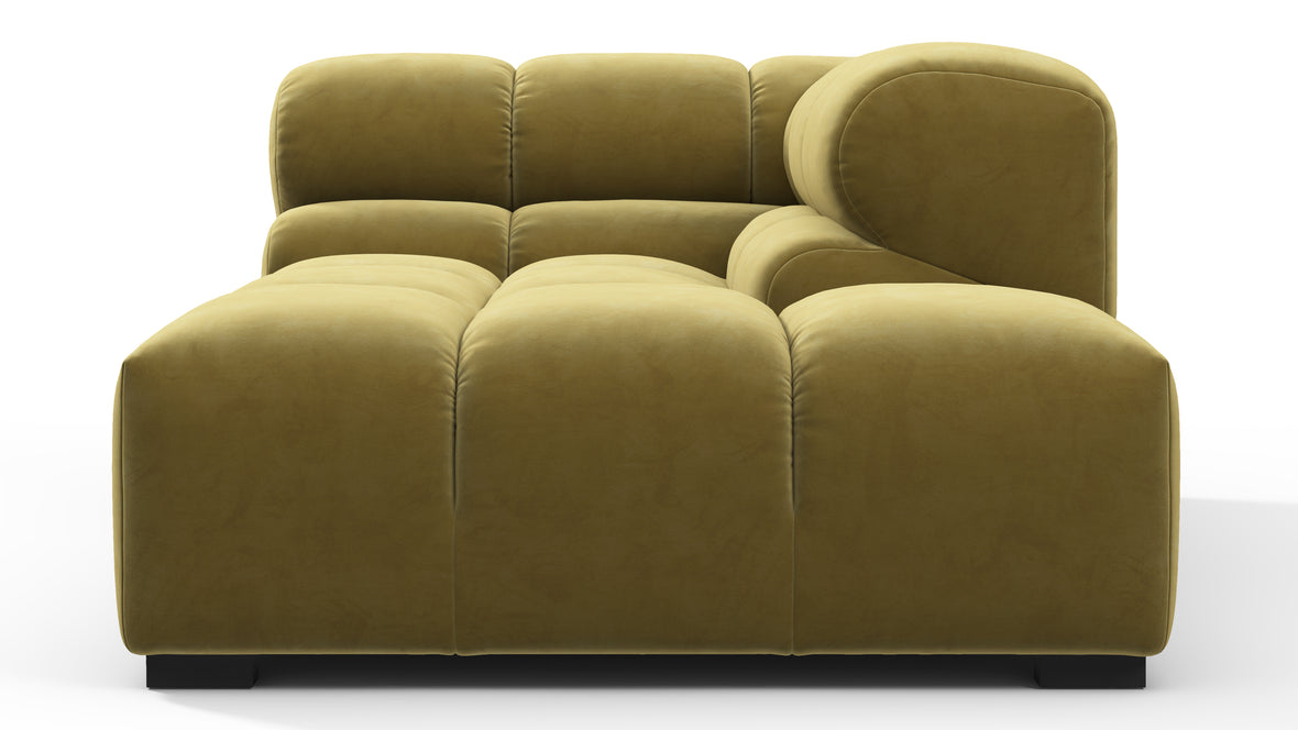 Tufty - Tufty Module, Right Corner Half, Olive Gold Velvet