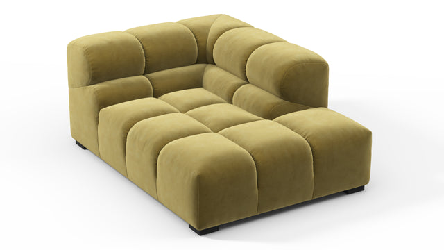 Tufty - Tufty Module, Right Corner Half, Olive Gold Velvet