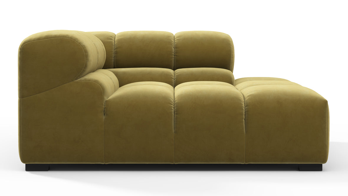 Tufty - Tufty Module, Right Corner Half, Olive Gold Velvet