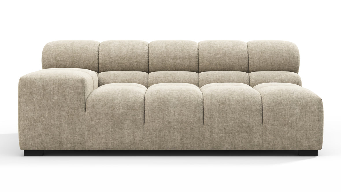 Tufty - Tufty Module, Extra Large Left Arm, Beige Gray Chenille