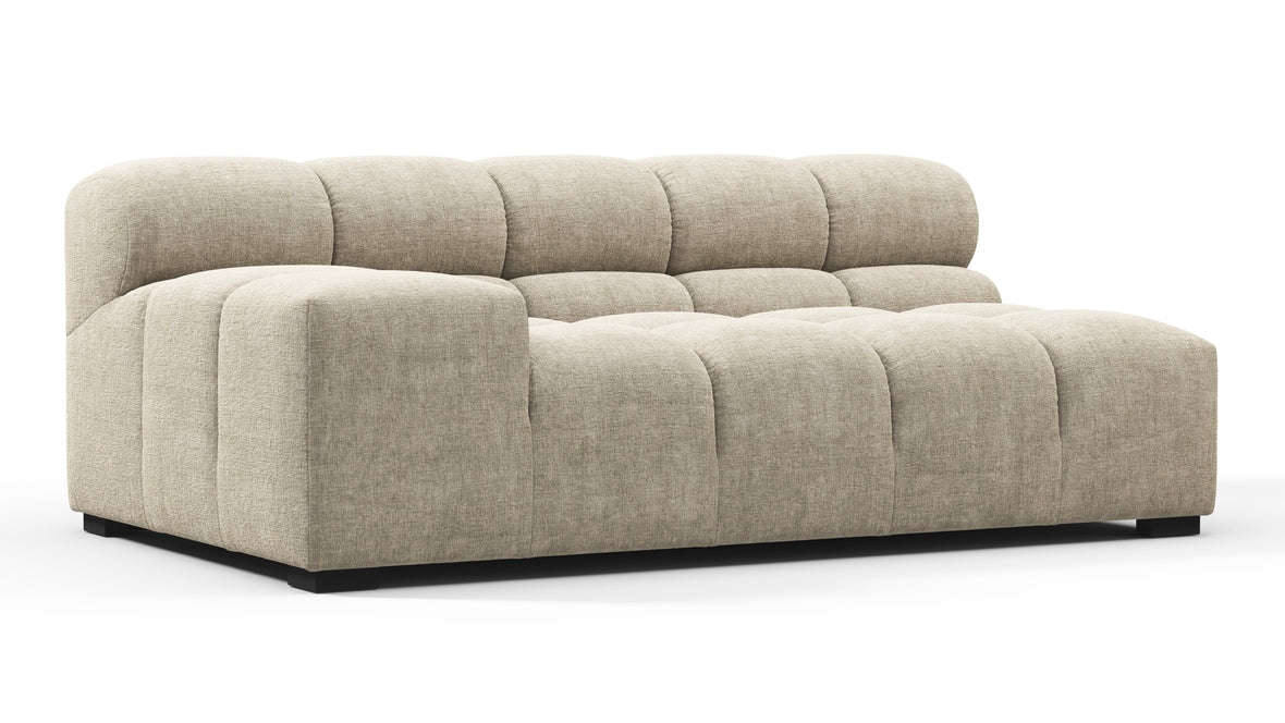 Tufty - Tufty Module, Extra Large Left Arm, Beige Gray Chenille