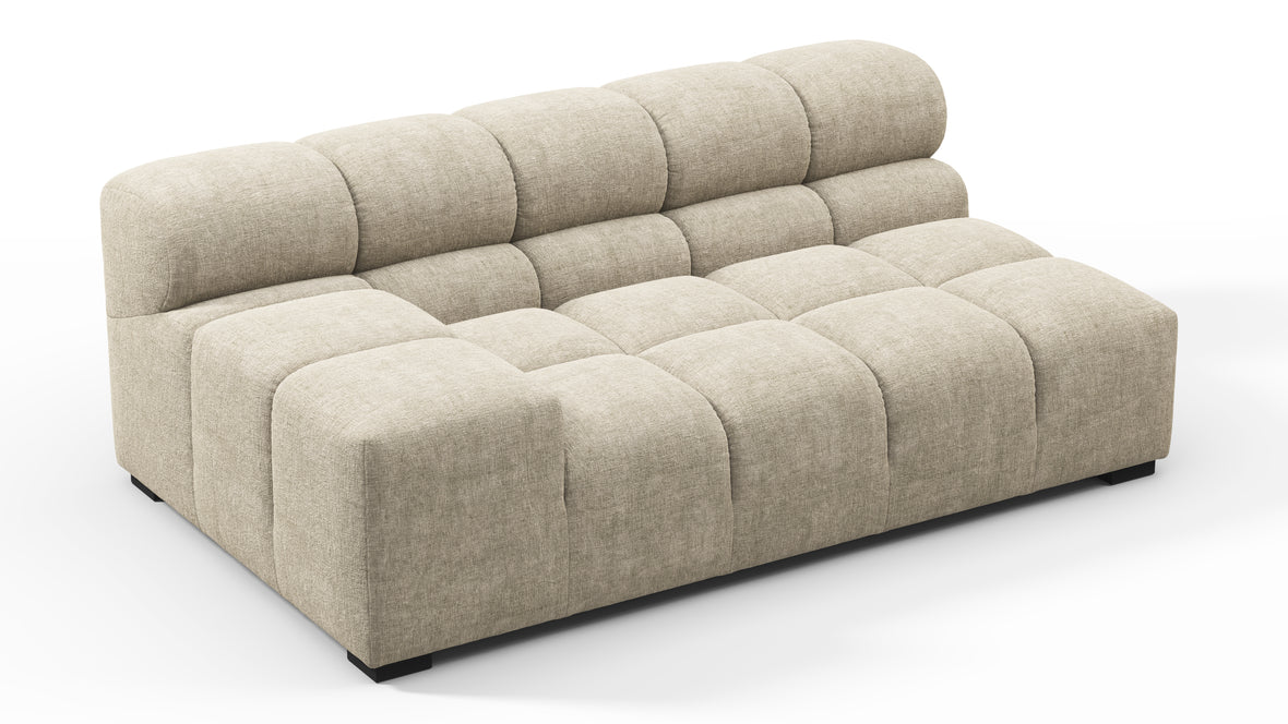 Tufty - Tufty Module, Extra Large Left Arm, Beige Gray Chenille