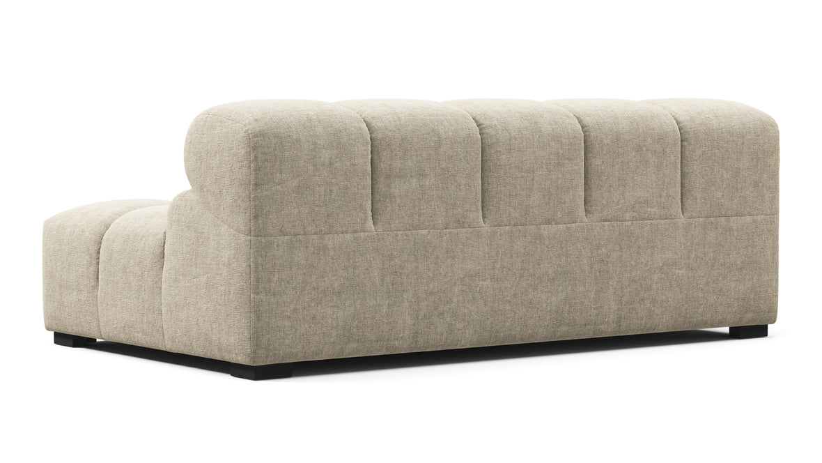 Tufty - Tufty Module, Extra Large Left Arm, Beige Gray Chenille