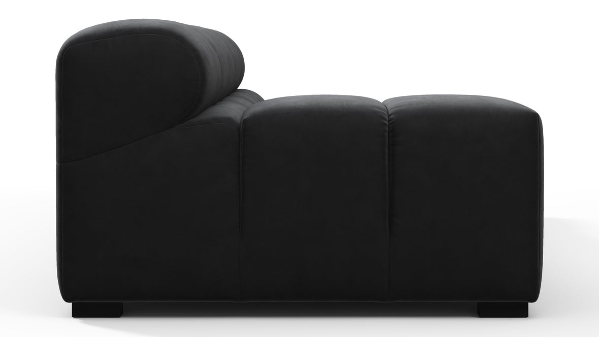 Tufty - Tufty Module, Extra Large Left Arm, Black Velvet