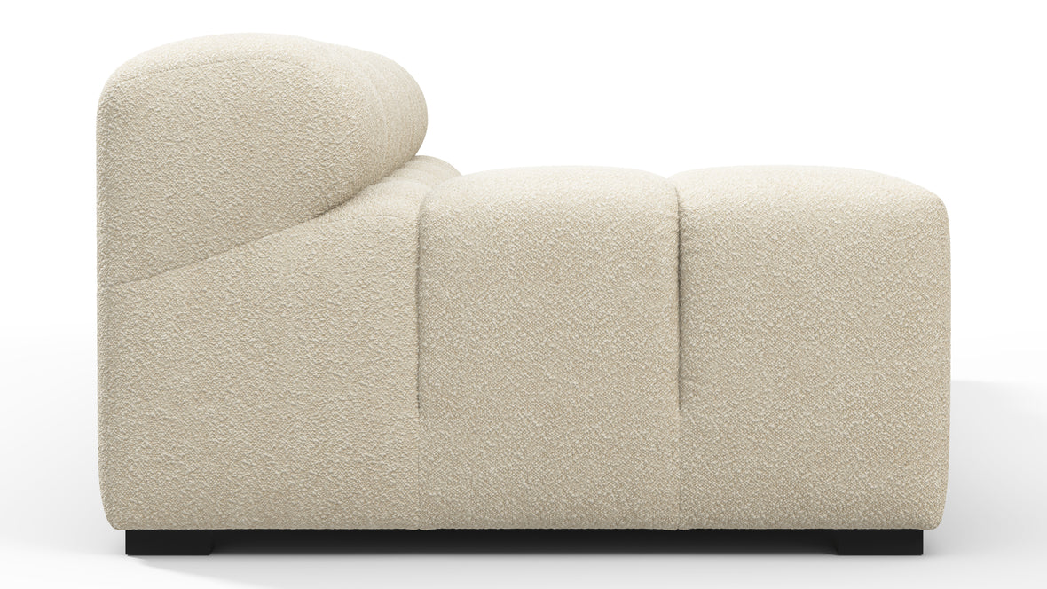 Tufty - Tufty Module, Extra Large Left Arm, Eggshell Boucle