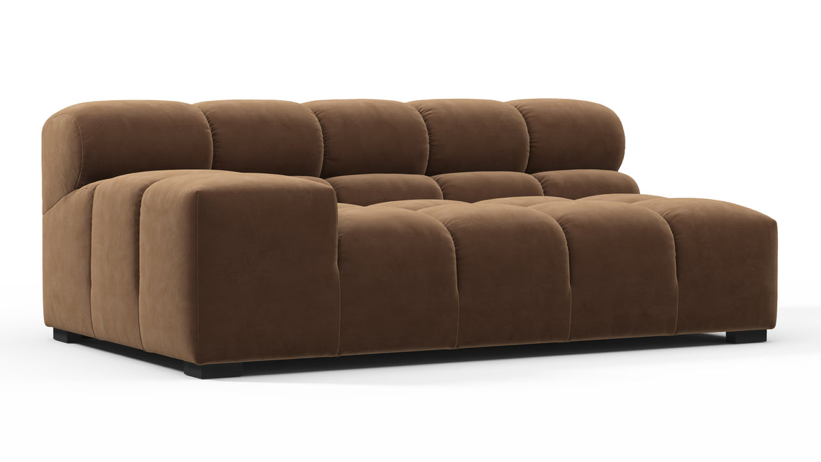 Tufty - Tufty Module, Extra Large Left Arm, Mocha Velvet