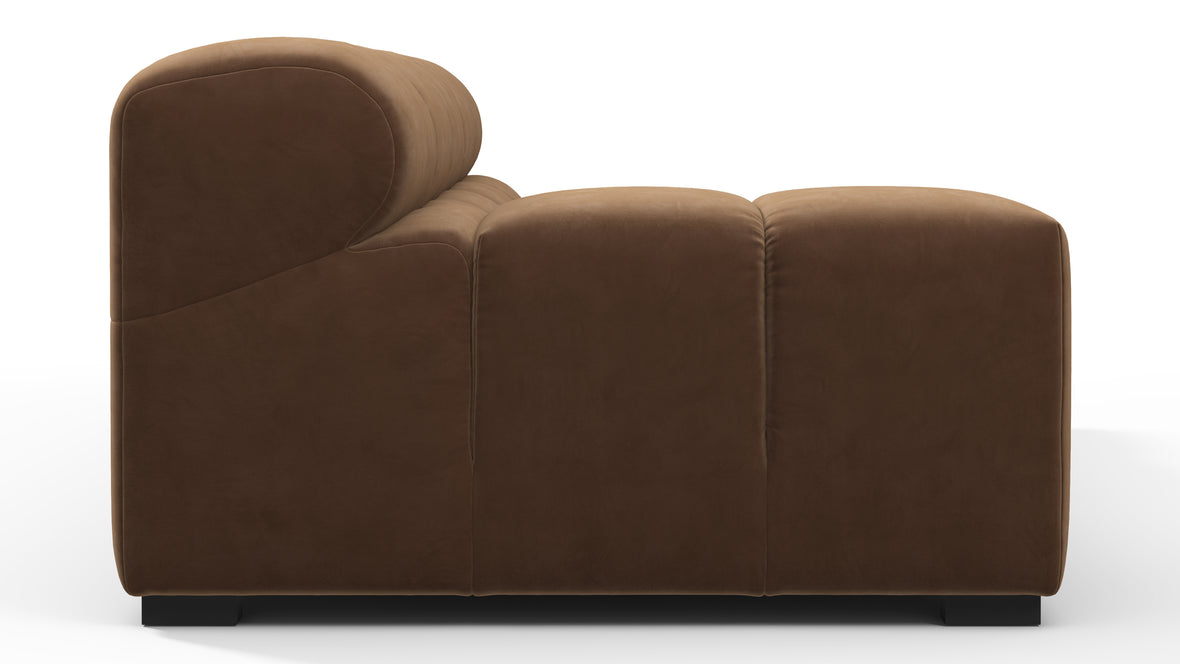 Tufty - Tufty Module, Extra Large Left Arm, Mocha Velvet