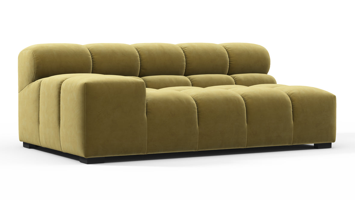Tufty - Tufty Module, Extra Large Left Arm, Olive Gold Velvet
