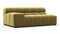 Tufty - Tufty Module, Extra Large Left Arm, Olive Gold Velvet