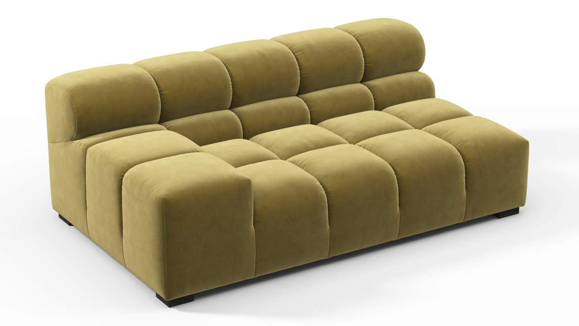 Tufty - Tufty Module, Extra Large Left Arm, Olive Gold Velvet