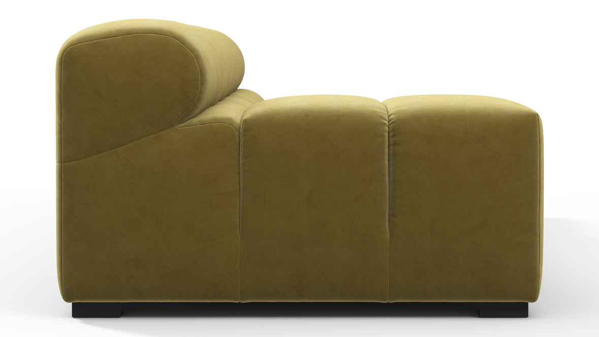 Tufty - Tufty Module, Extra Large Left Arm, Olive Gold Velvet