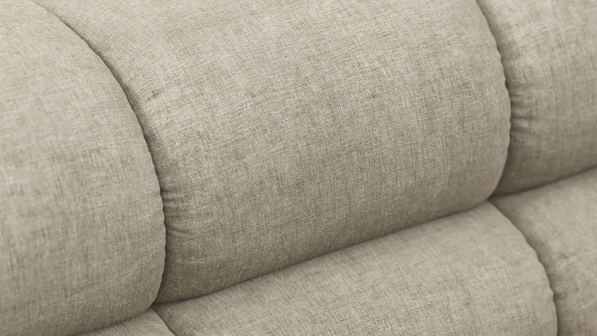 Tufty - Tufty Module, Deep Large Left Arm, Beige Gray Chenille