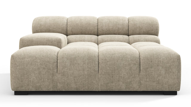 Tufty - Tufty Module, Deep Large Left Arm, Beige Gray Chenille