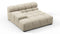 Tufty - Tufty Module, Deep Large Left Arm, Beige Gray Chenille