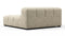 Tufty - Tufty Module, Deep Large Left Arm, Beige Gray Chenille