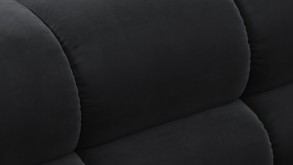 Tufty - Tufty Module, Deep Large Left Arm, Black Velvet