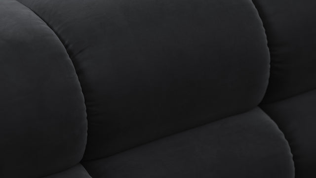 Tufty - Tufty Module, Deep Large Left Arm, Black Velvet