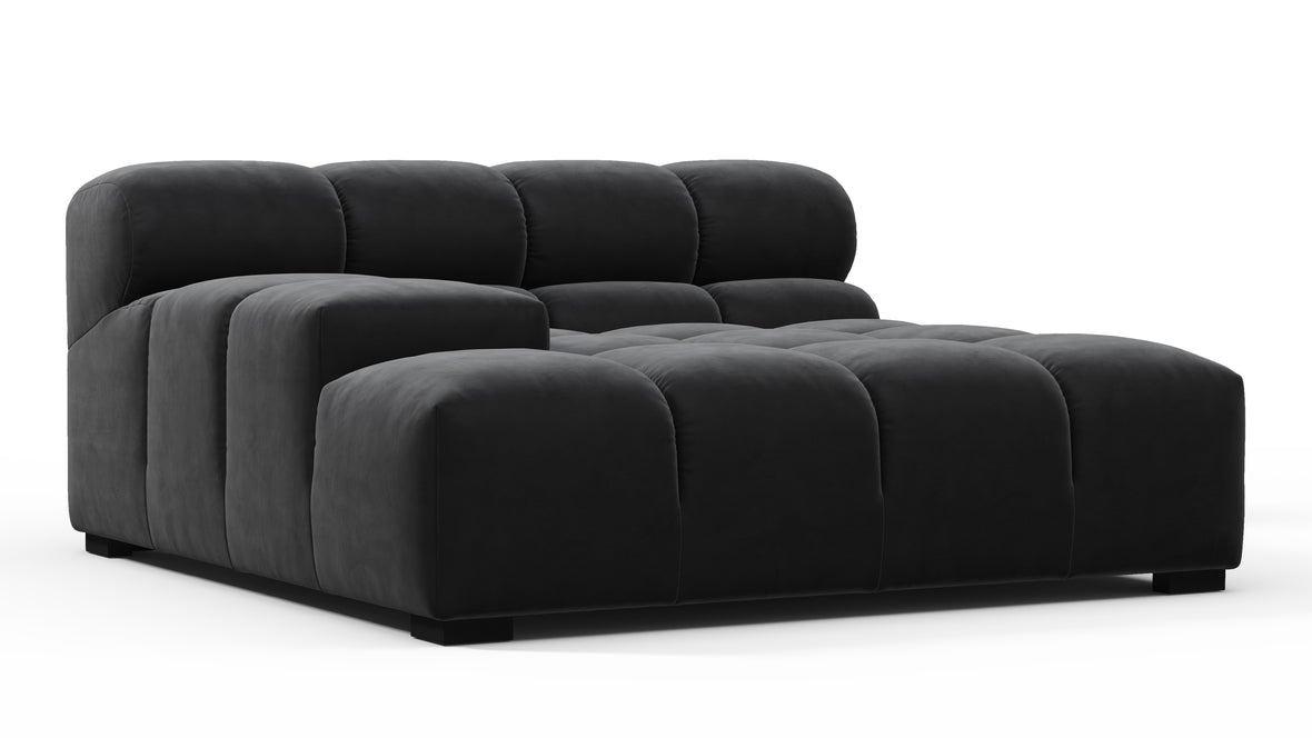 Tufty - Tufty Module, Deep Large Left Arm, Black Velvet