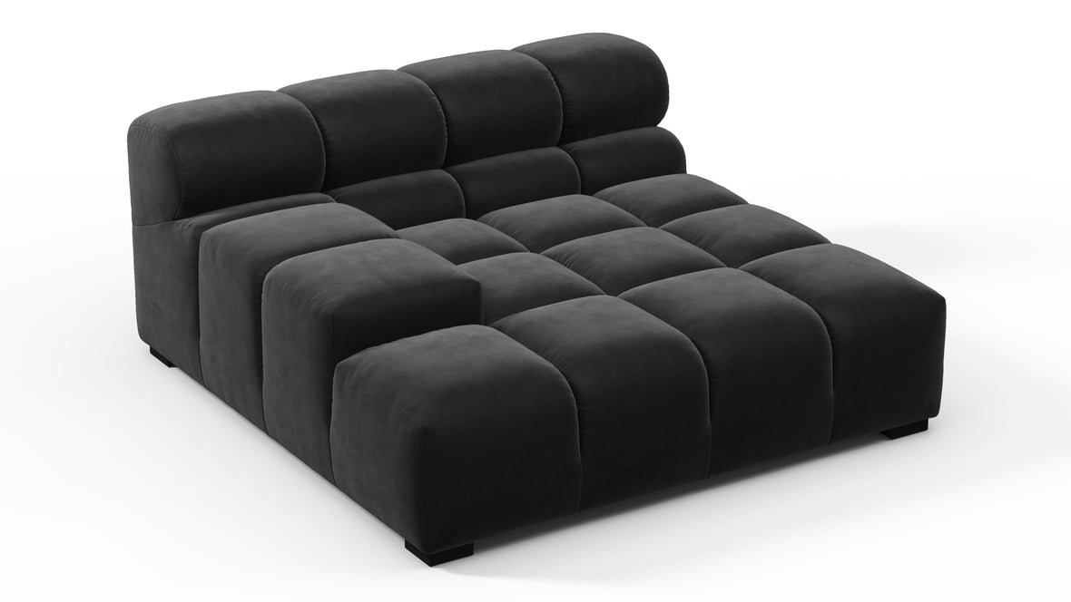 Tufty - Tufty Module, Deep Large Left Arm, Black Velvet