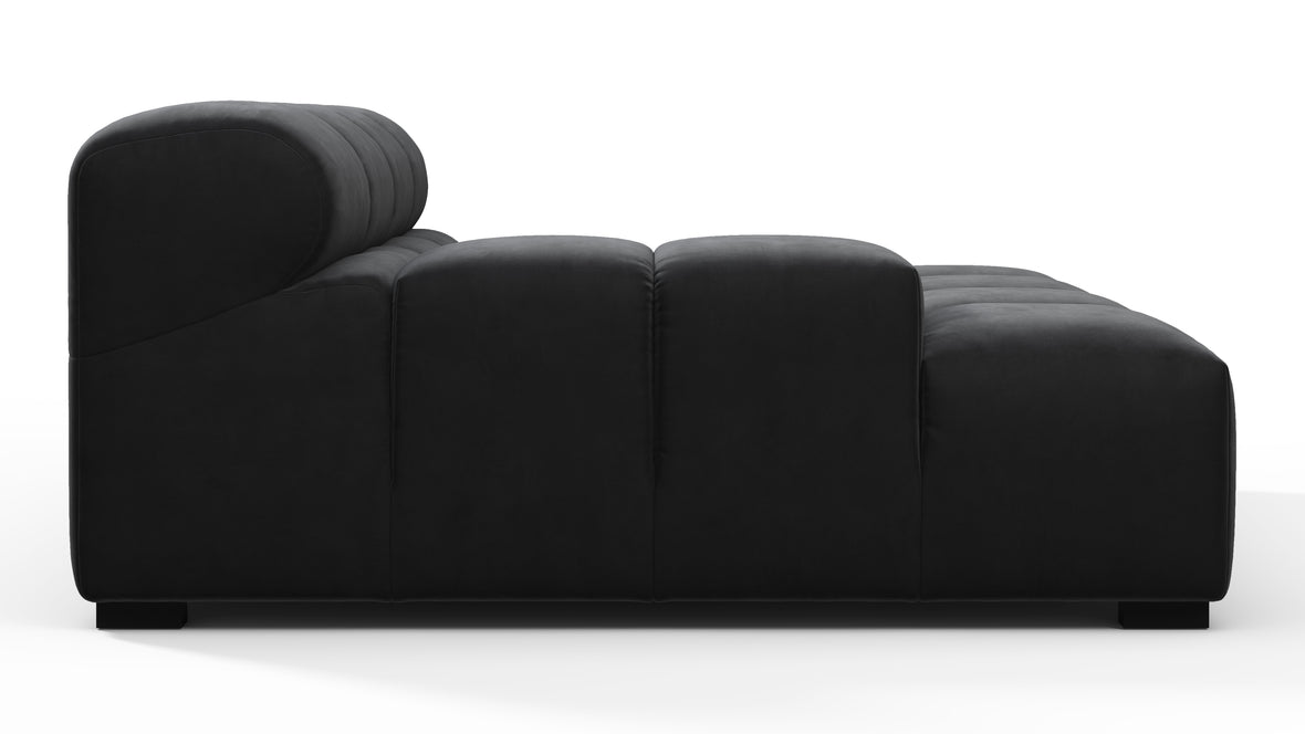 Tufty - Tufty Module, Deep Large Left Arm, Black Velvet