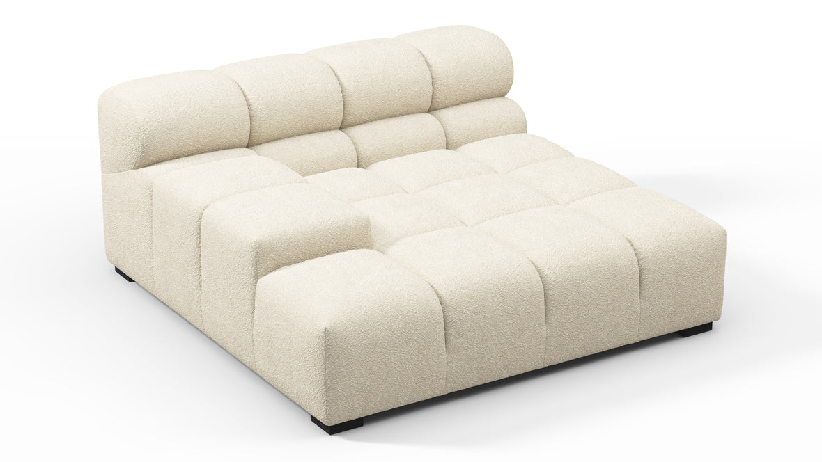 Tufty - Tufty Module, Deep Large Left Arm, Eggshell Boucle